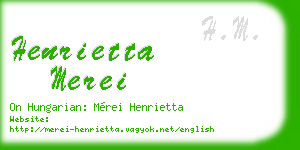 henrietta merei business card