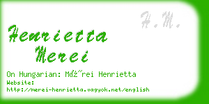 henrietta merei business card